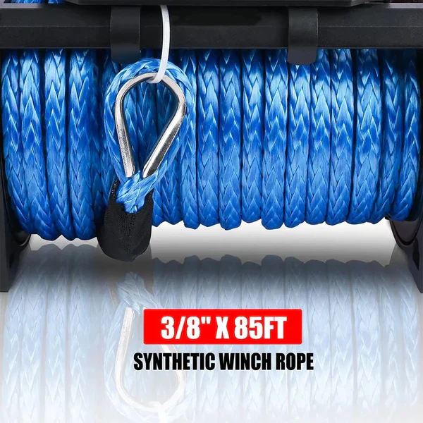 12V Electric Winch 13,000 LBS with Synthetic Rope for SUV, Jeep, Truck & 4WD - Image 6