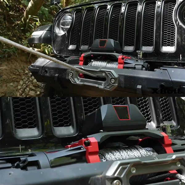 12V Electric Winch 13,500 LBS with Synthetic Rope & 2-in-1 Wireless Remote for Off-Road, Towing, and Trucks - Image 7