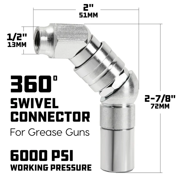 360 Degree Grease Gun Swivel Coupler - Image 4