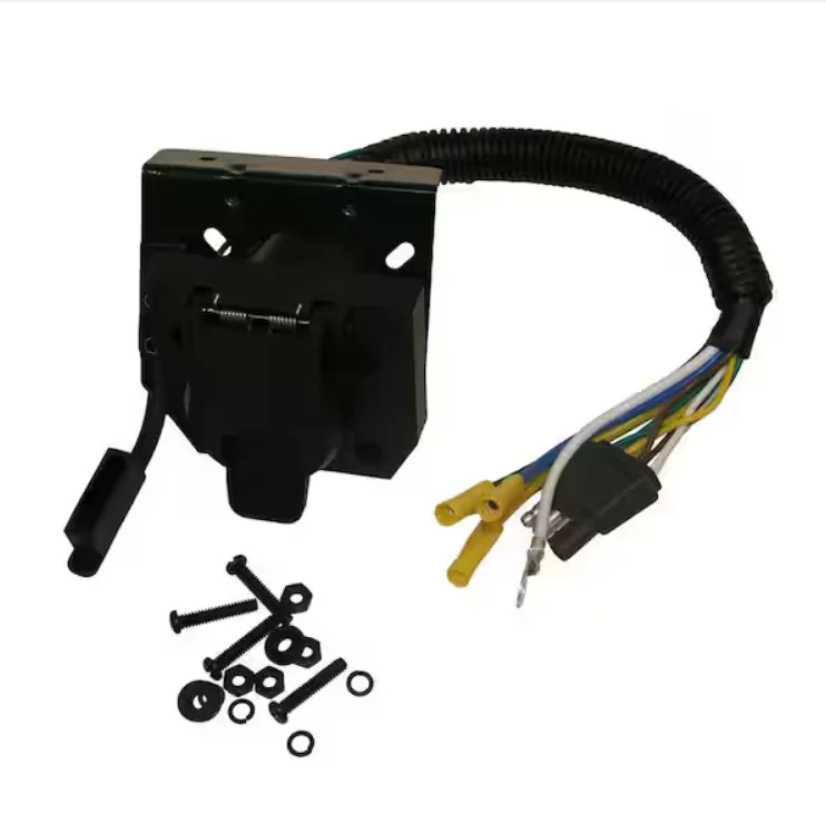 7-Way Dual-Plug Trailer Connector with 10 in. Prewired Harness - Image 3