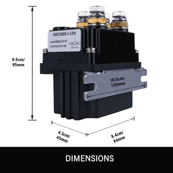 Universal 500A DC Winch Solenoid Relay Controller - Image 4